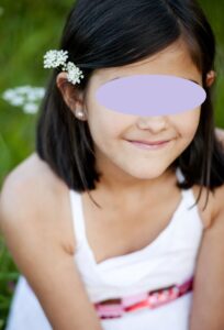 Outdoor portrait of little girl